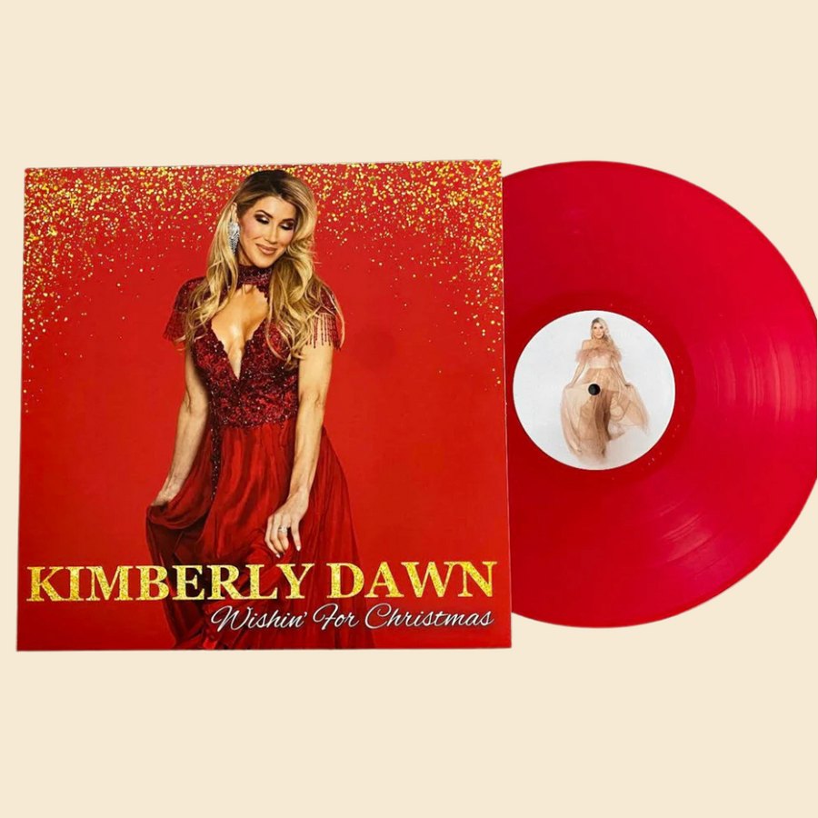 Wishin For Christmas signed red vinyl record and sleeve